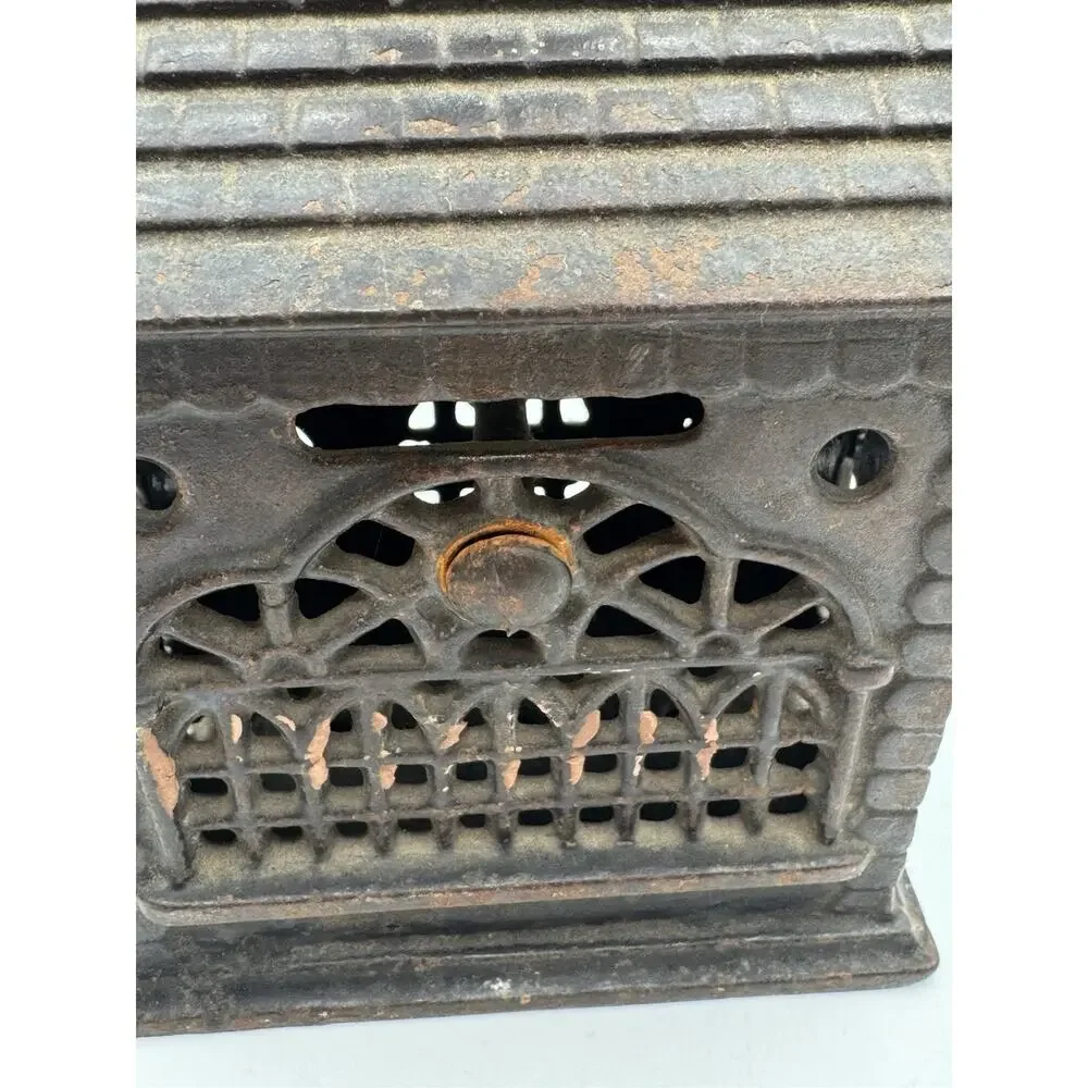 Antique Still Bank Cast Iron House Shape 5